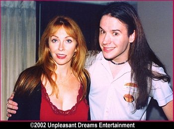 Patterson and Cassandra in her suite.